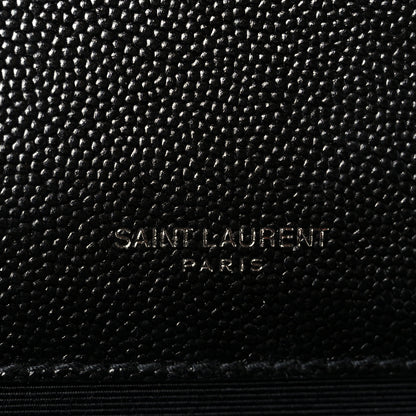 Saint Laurent Grain De Poudre Small Monogram Monochrome Kate Satchel Black 6 of 11