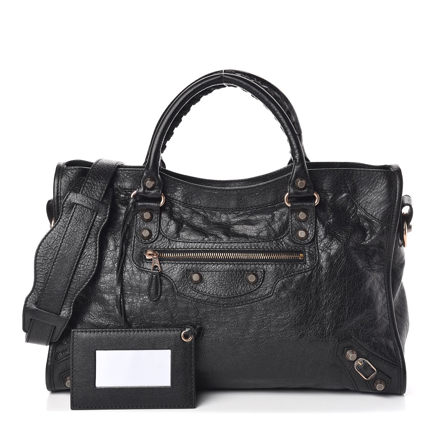 Agneau Giant 12 Rose Gold Hardware City Black