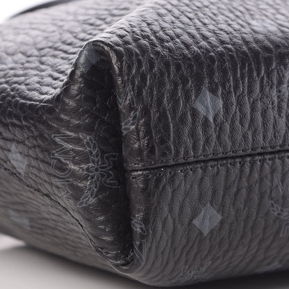 MCM Visetos Medium Klara Shoulder Bag Black 9 of 11