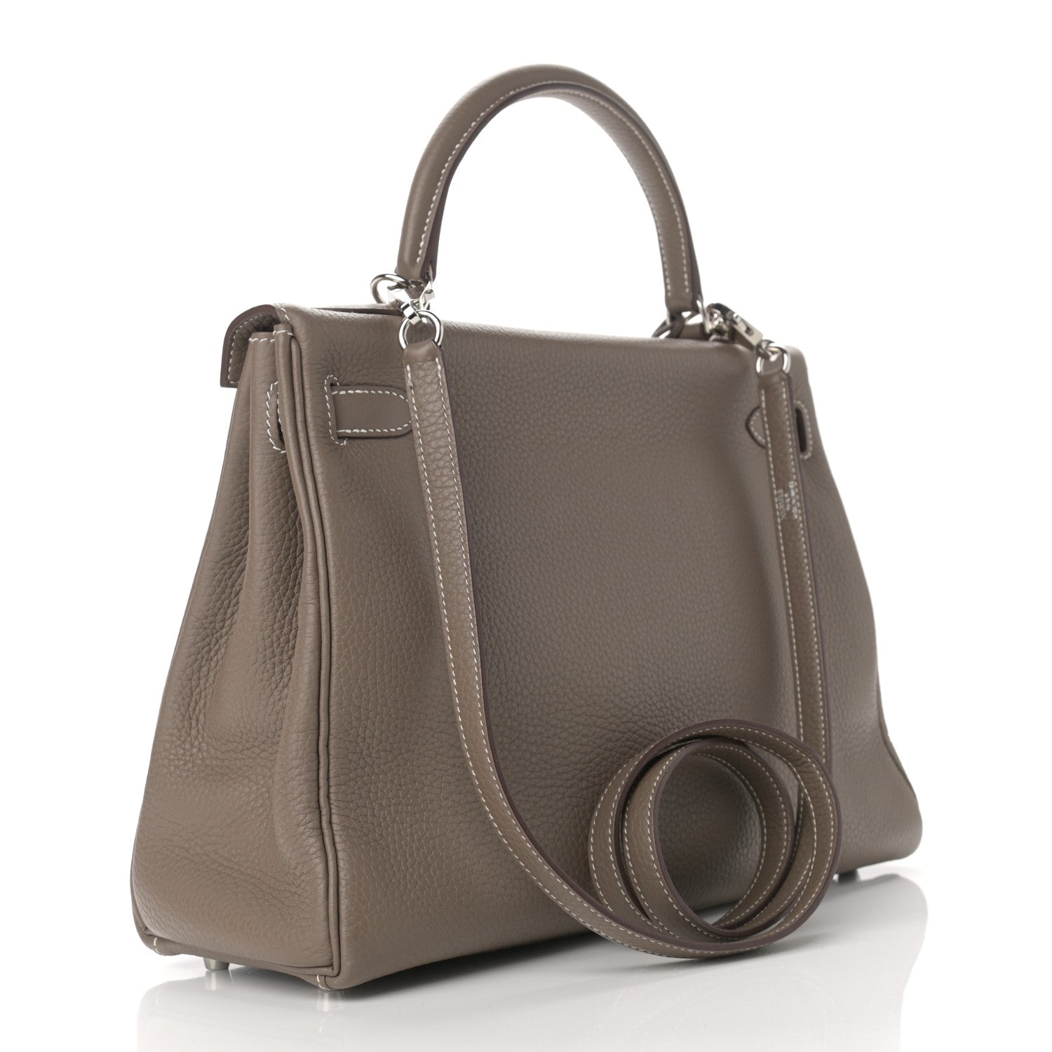 Hermes Togo Horseshoe Kelly Retourne 32 Etoupe Macassar 3 of 24