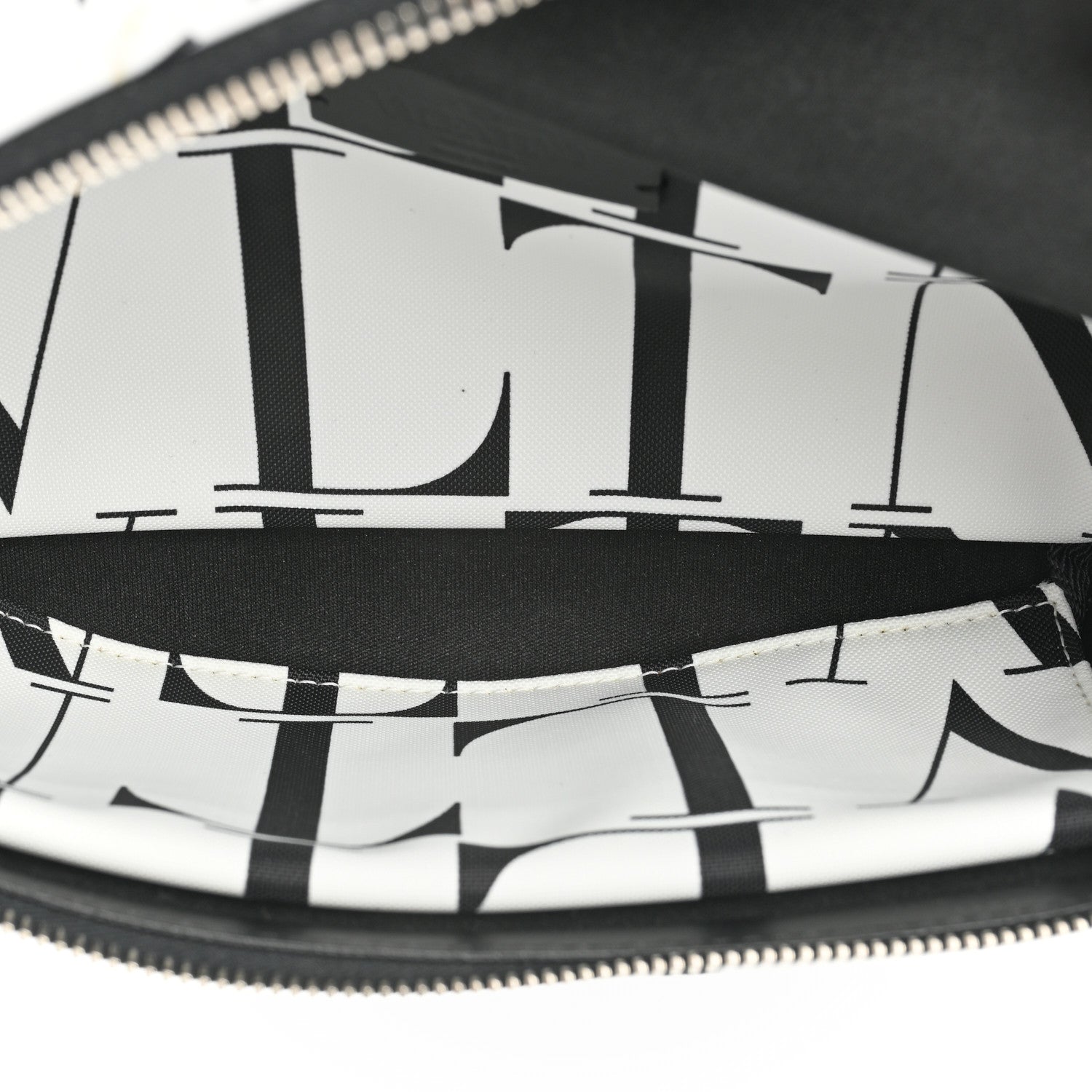 Valentino Garavani Nylon Mens VLTN Belt Bag White Black 5 of 12