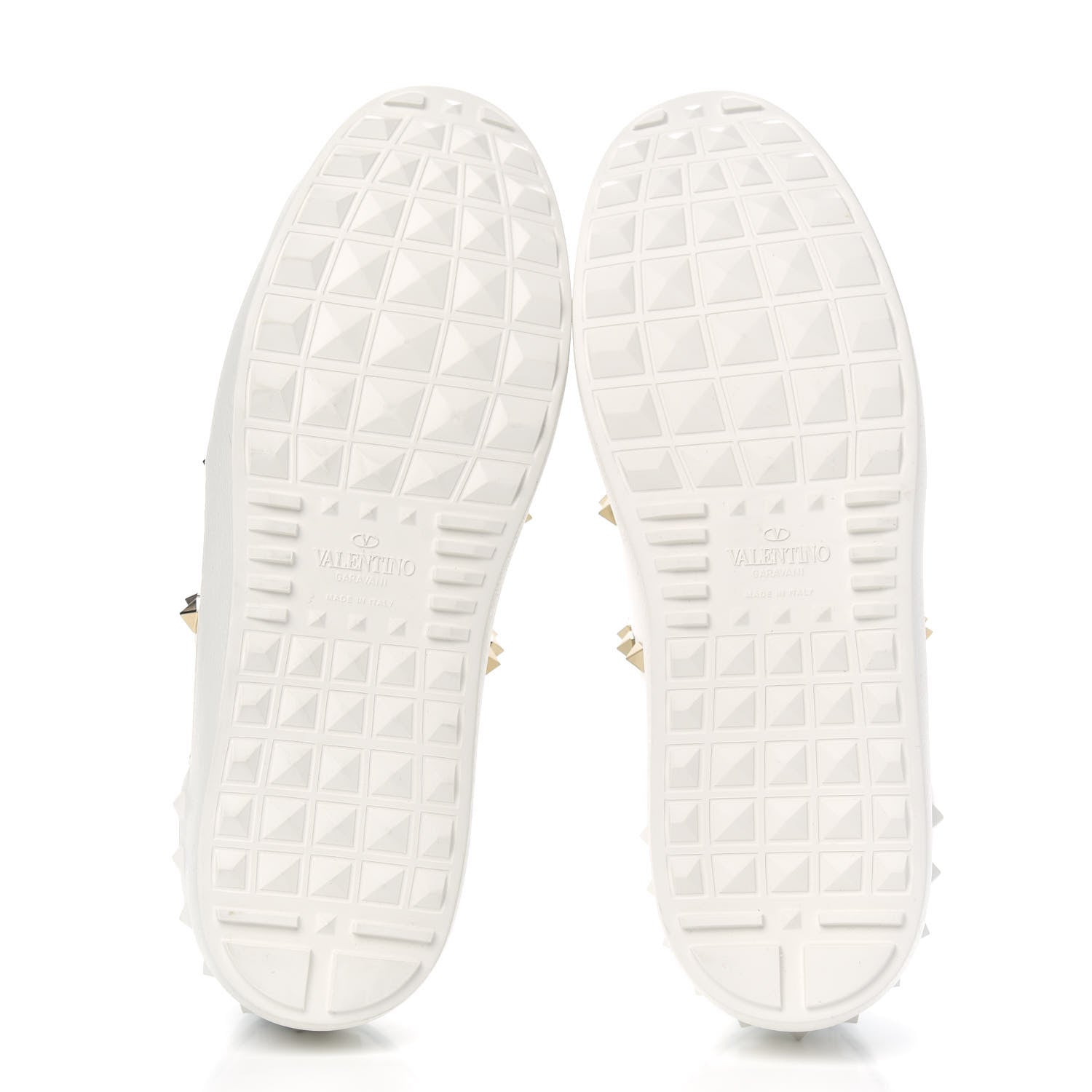 Valentino Garavani Calfskin Untitled Rockstud Sneakers 38.5 White 5 of 8