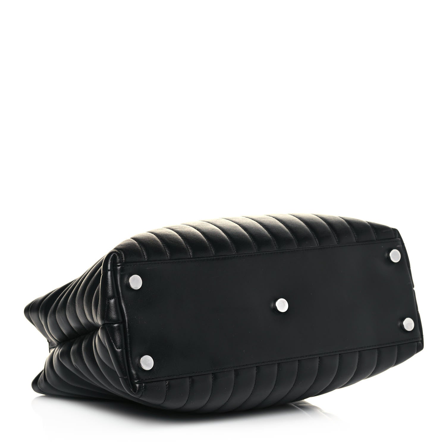 Saint Laurent Calfskin Y Quilted Monogram Large Loulou Shopper Black 4 of 16