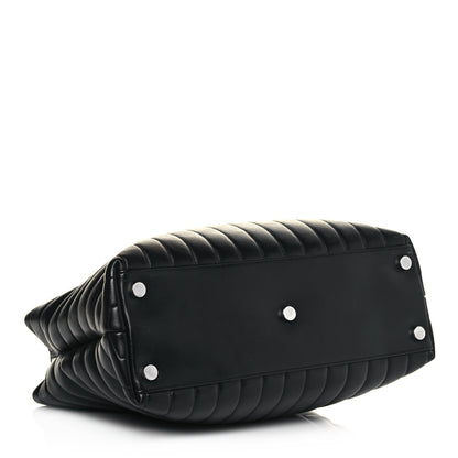 Saint Laurent Calfskin Y Quilted Monogram Large Loulou Shopper Black 4 of 16