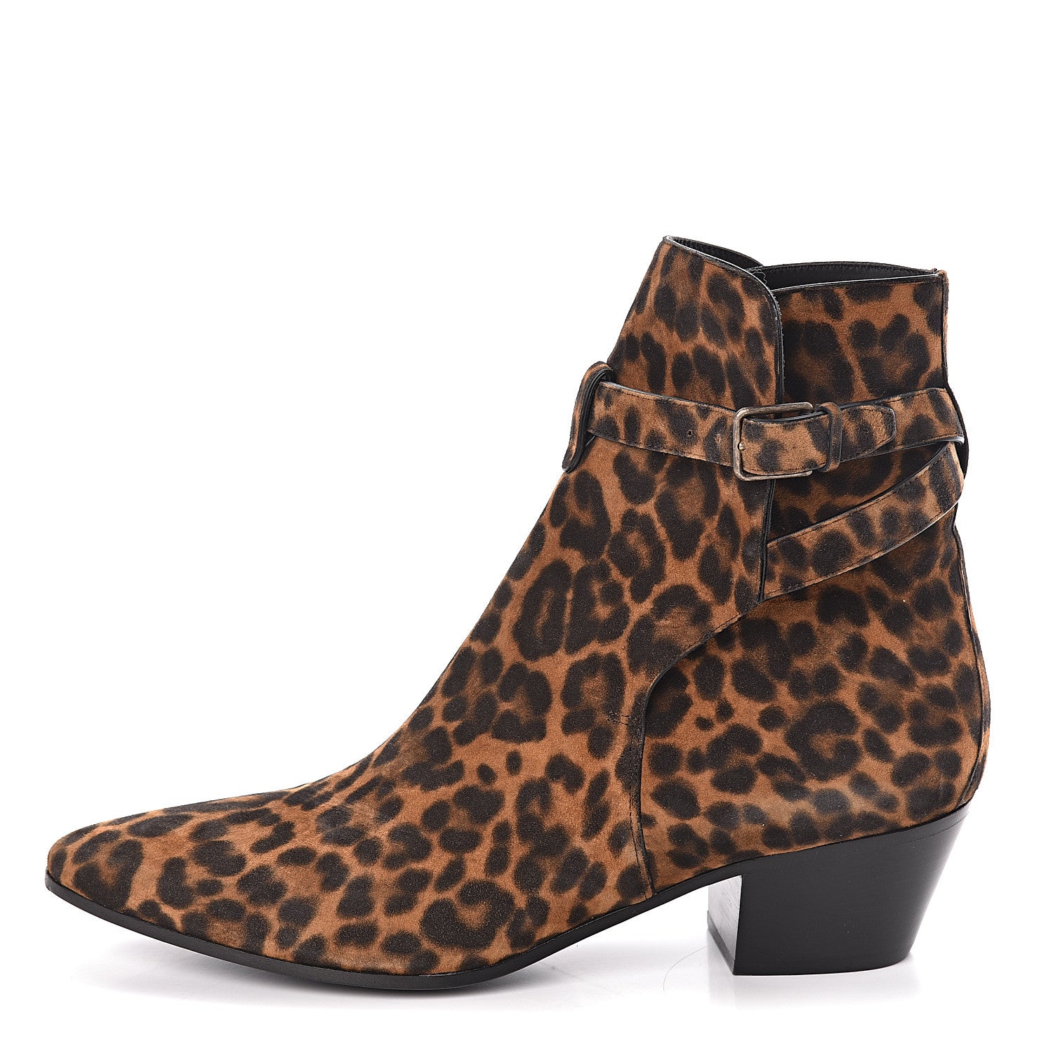 Saint Laurent Suede Blake Ankle Boots 39.5 Leopard 1 of 8