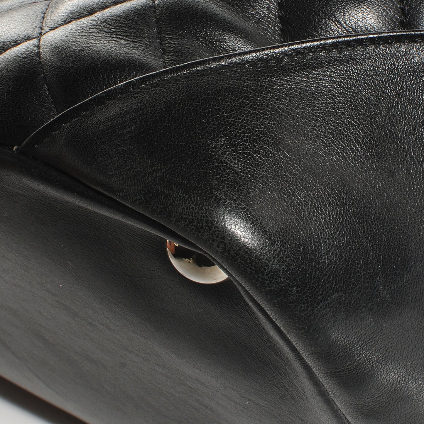 Calfskin Quilted Large Cambon Tote Black
