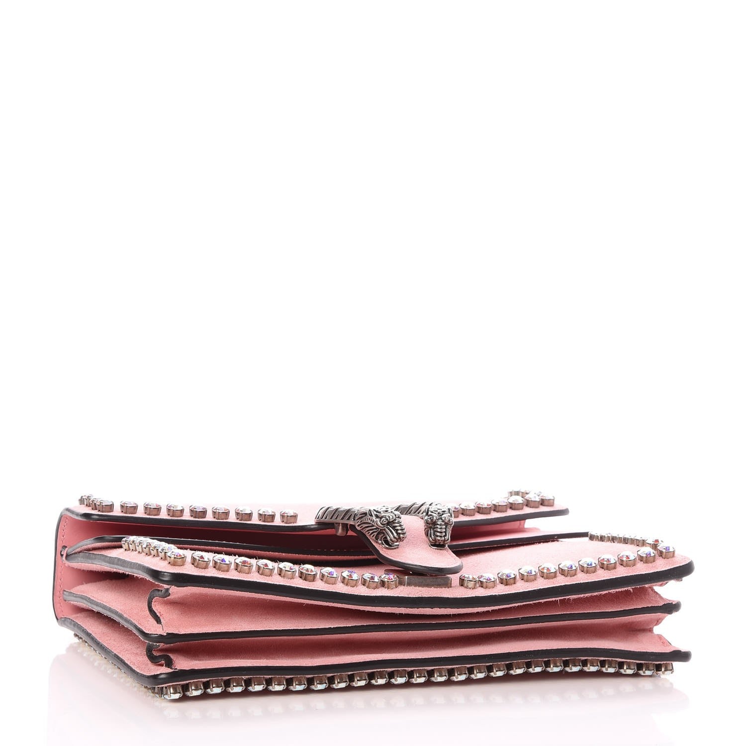 Gucci Suede Crystal Small Dionysus Shoulder Bag Peonia 4 of 7
