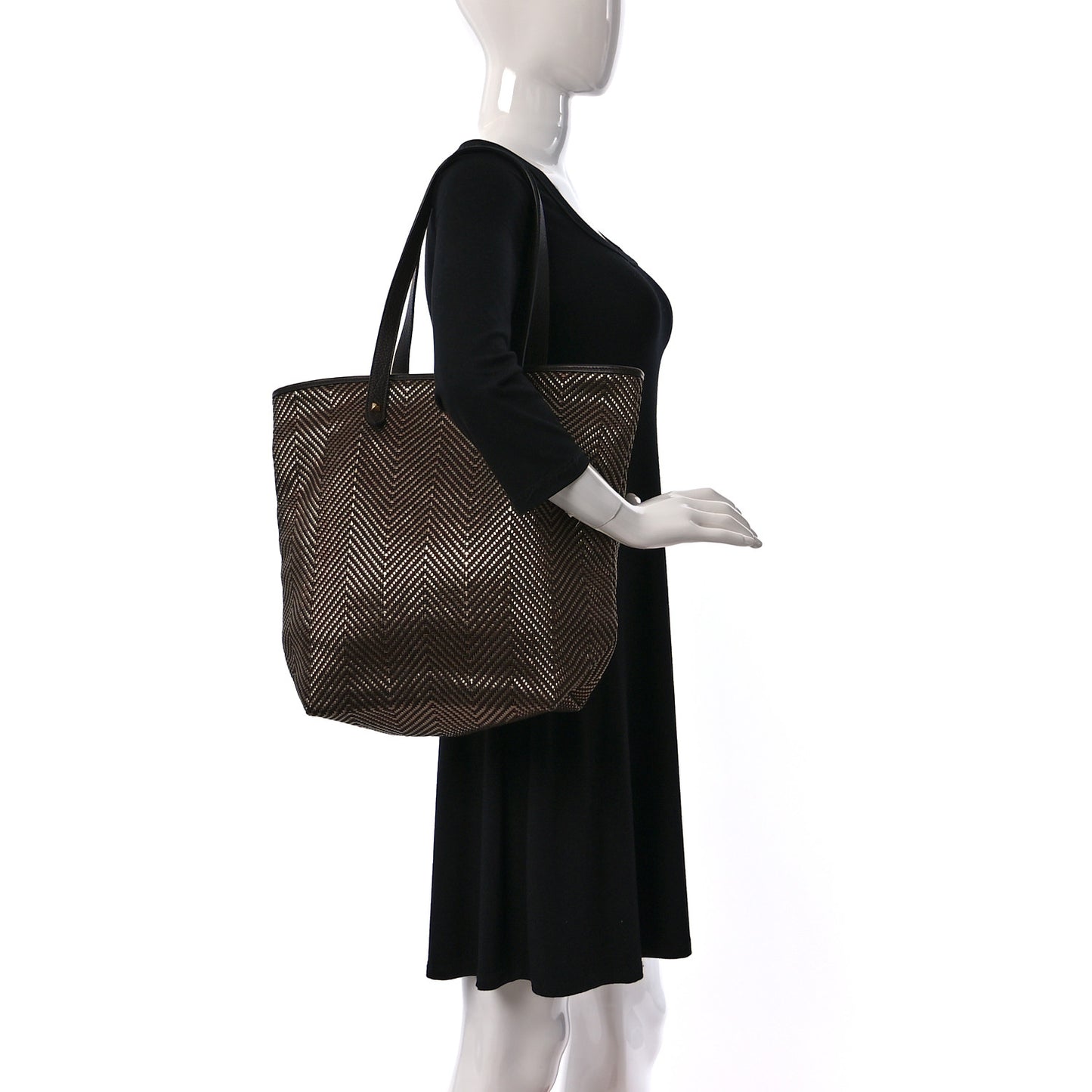 Chevron Herringbone Canvas Chennai PM Tote