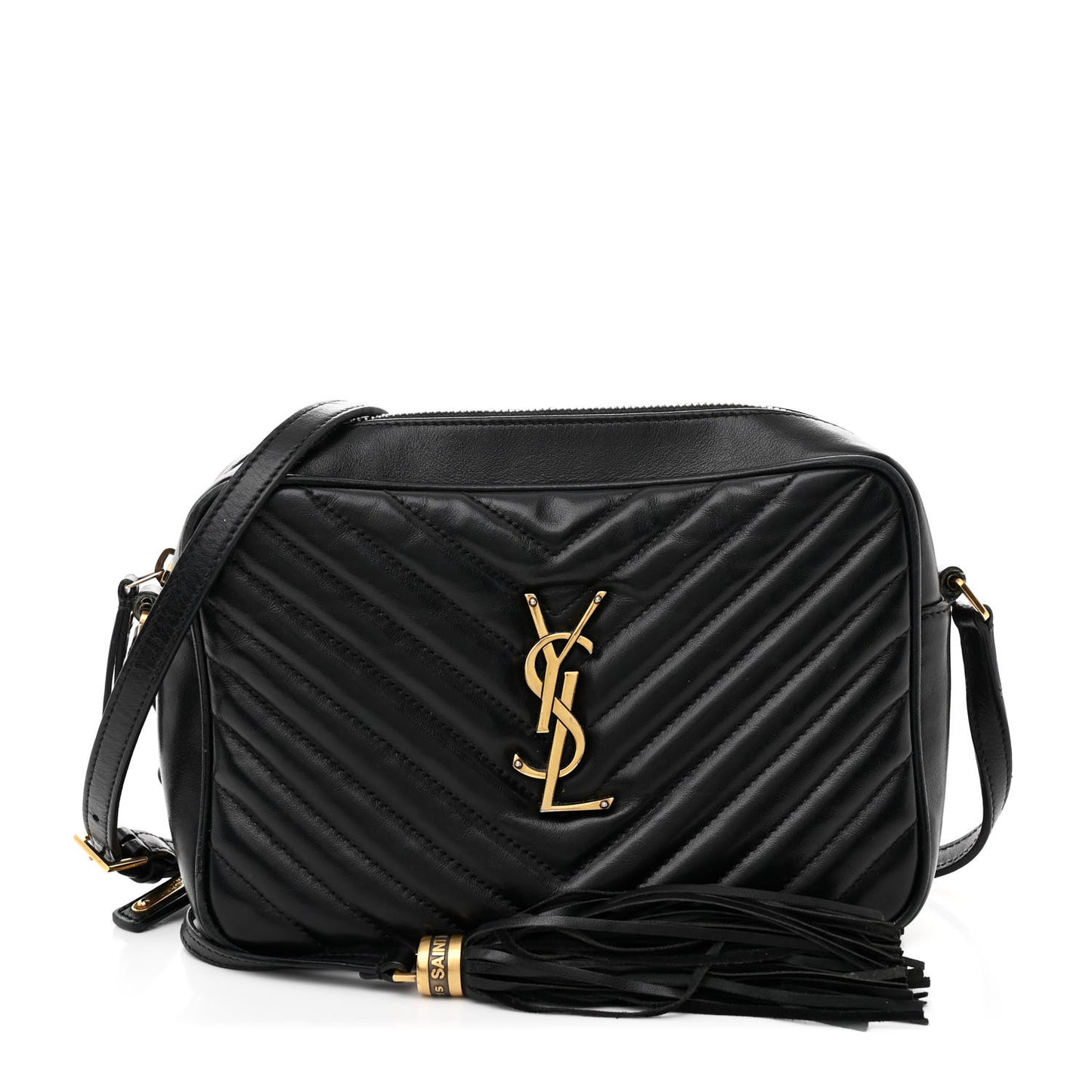 Calfskin Matelasse Monogram Lou Camera Bag Black