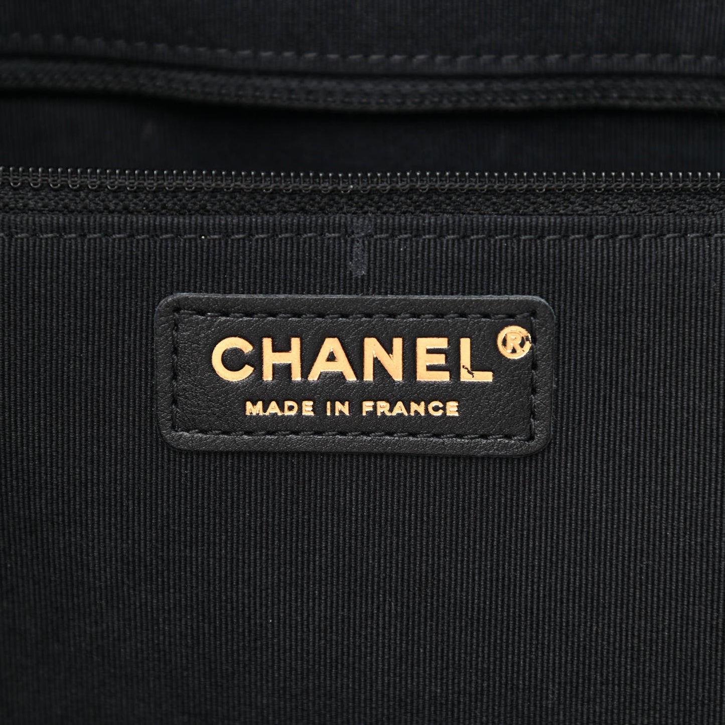 Caviar Quilted Small Shopping Tote Black