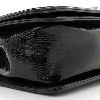 Chanel Patent Snakeskin Medium Boy Flap Black 9 of 12