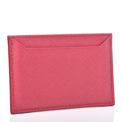Prada Saffiano Metal Card Case Peonia 3 of 7