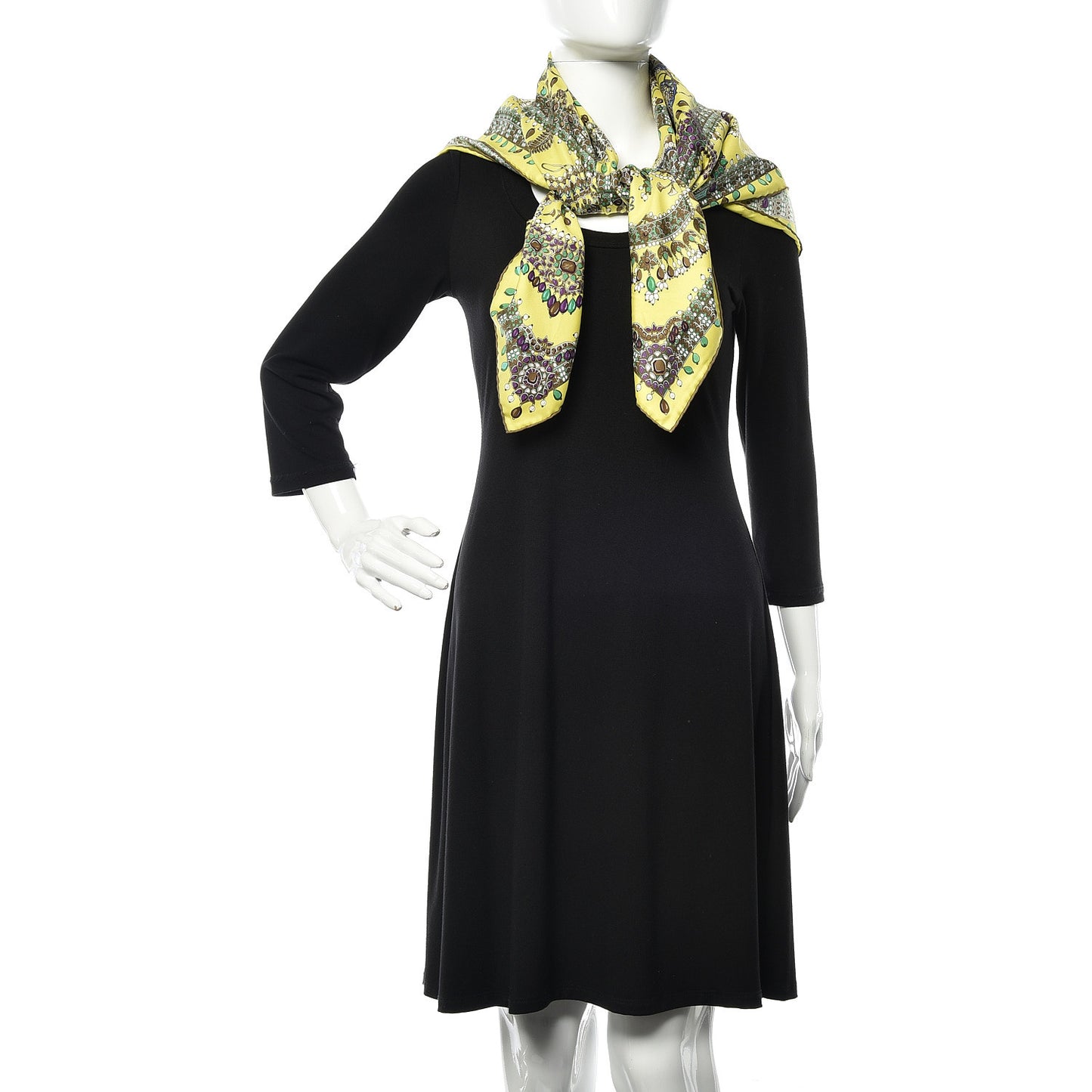 Silk Parures Des Maharajas Scarf 90 Jaune Fluo Vert Violet