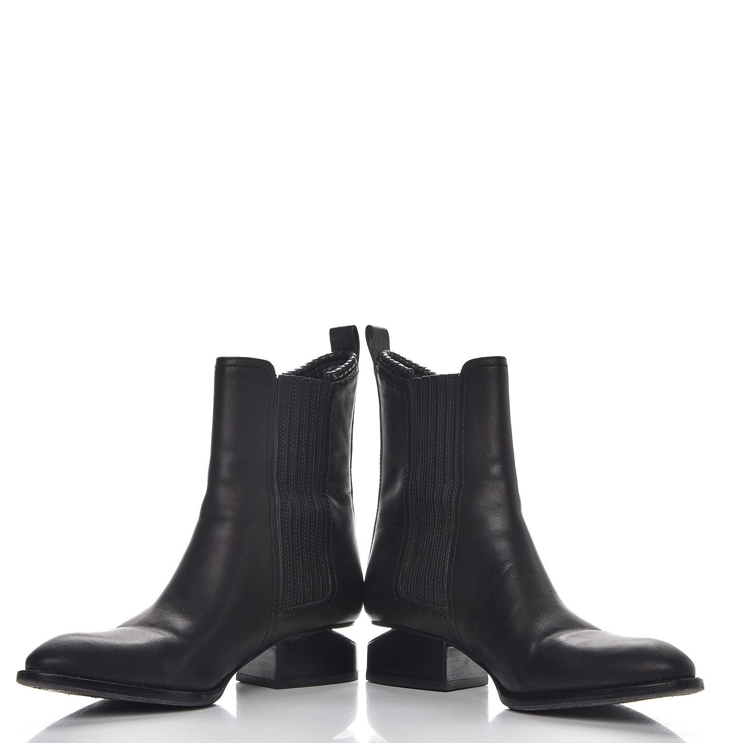 Calfskin Anouk Mid Calf Boots 37 Black