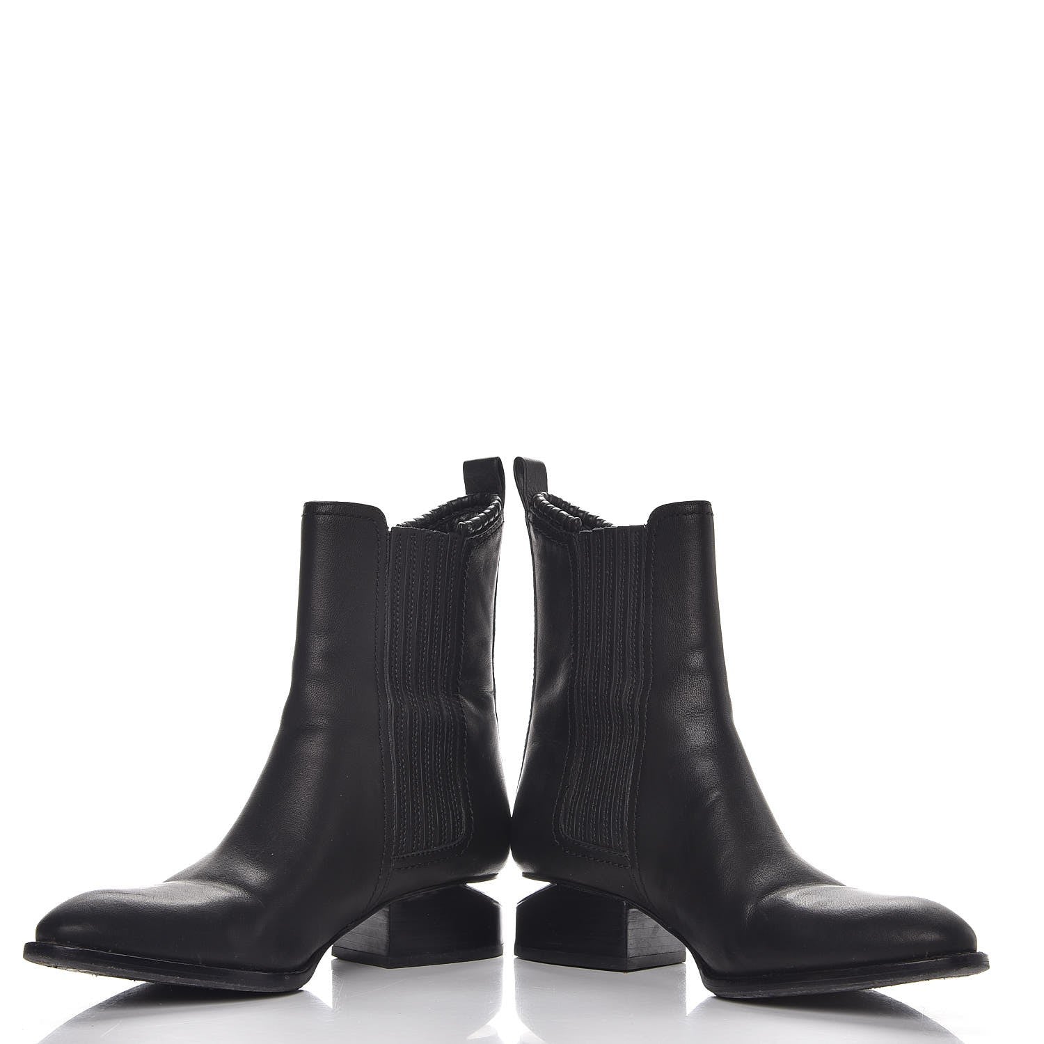 Alexander Wang Calfskin Anouk Mid Calf Boots 37 Black 5 of 13