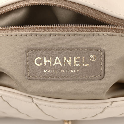 Chanel Calfskin Chevron Quilted Medium Surpique Flap Ivory 6 of 12