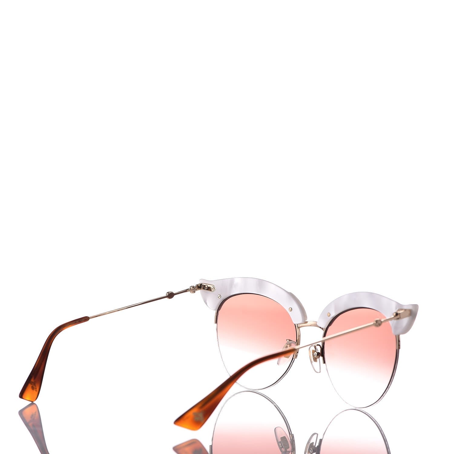 Gucci Pearl Cat Eye Sunglasses GG0212S White 4 of 7