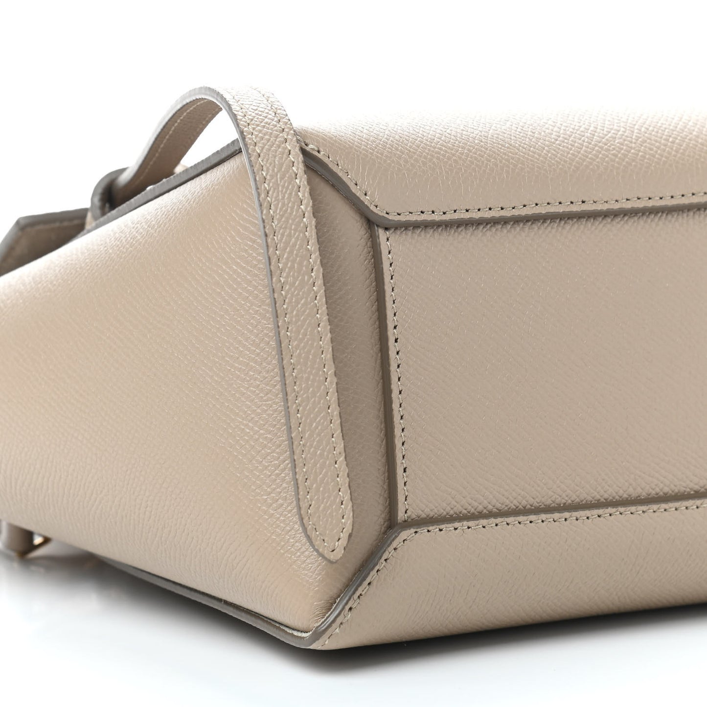Grained Calfskin Nano Belt Bag Light Taupe
