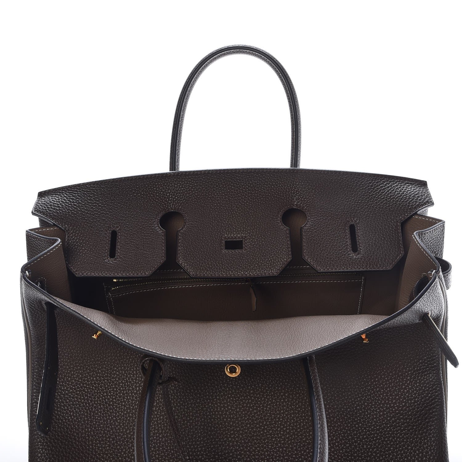 Hermes Togo Horseshoe Birkin 35 Chocolate Etoupe 15 of 35