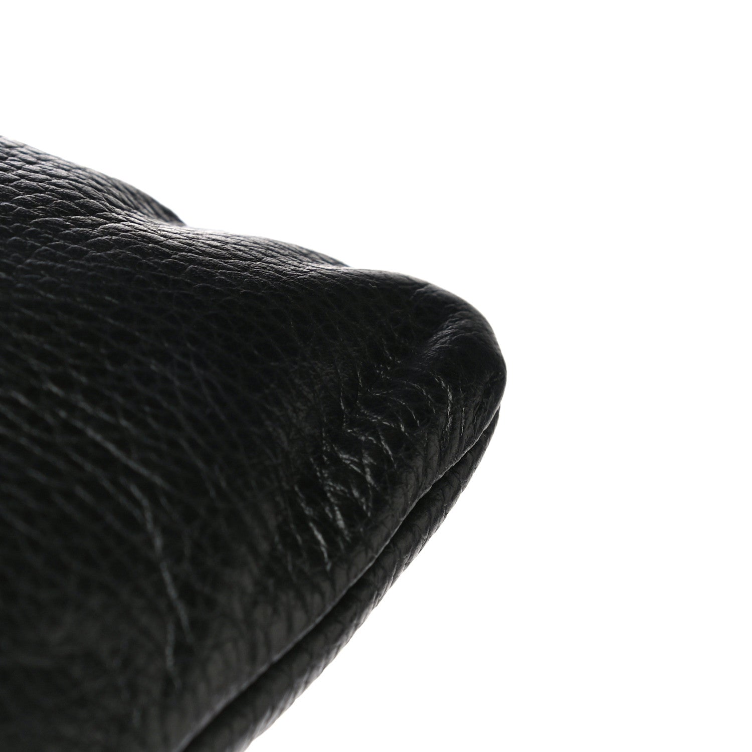 Gucci Pebbled Calfskin Large Bamboo Clutch Black 14 of 15