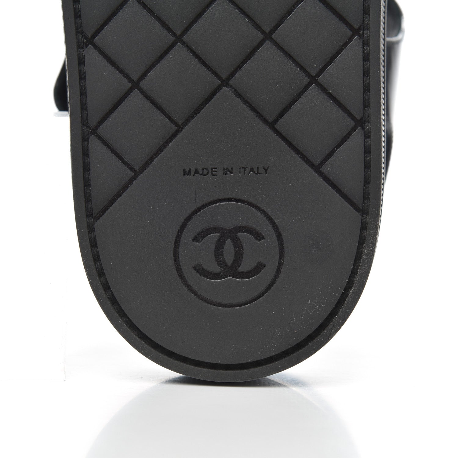 Chanel Patent Calfskin Pearl Platform Sandal 39 Black 7 of 9