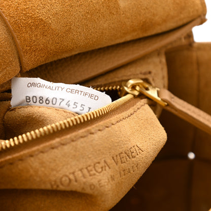 Bottega Veneta Grained Calfskin Maxi Intrecciato Mini Arco Caramel 7 of 11
