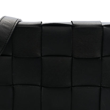 Bottega Veneta Lambskin Maxi Intrecciato Cassette Crossbody Bag Black 7 of 10