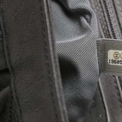 Chanel Washed Lambskin Quilted Medium Chain Around Messenger Black 7 of 10