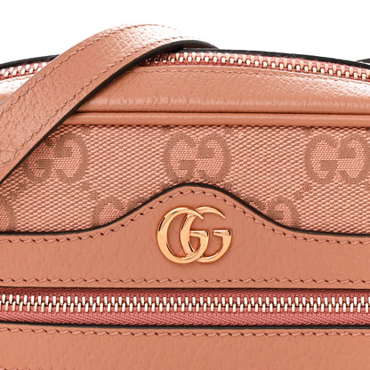Gucci Monogram Textured Dollar Calfskin Mini Ophidia Shoulder Bag Cloche Rose Pink 8 of 11
