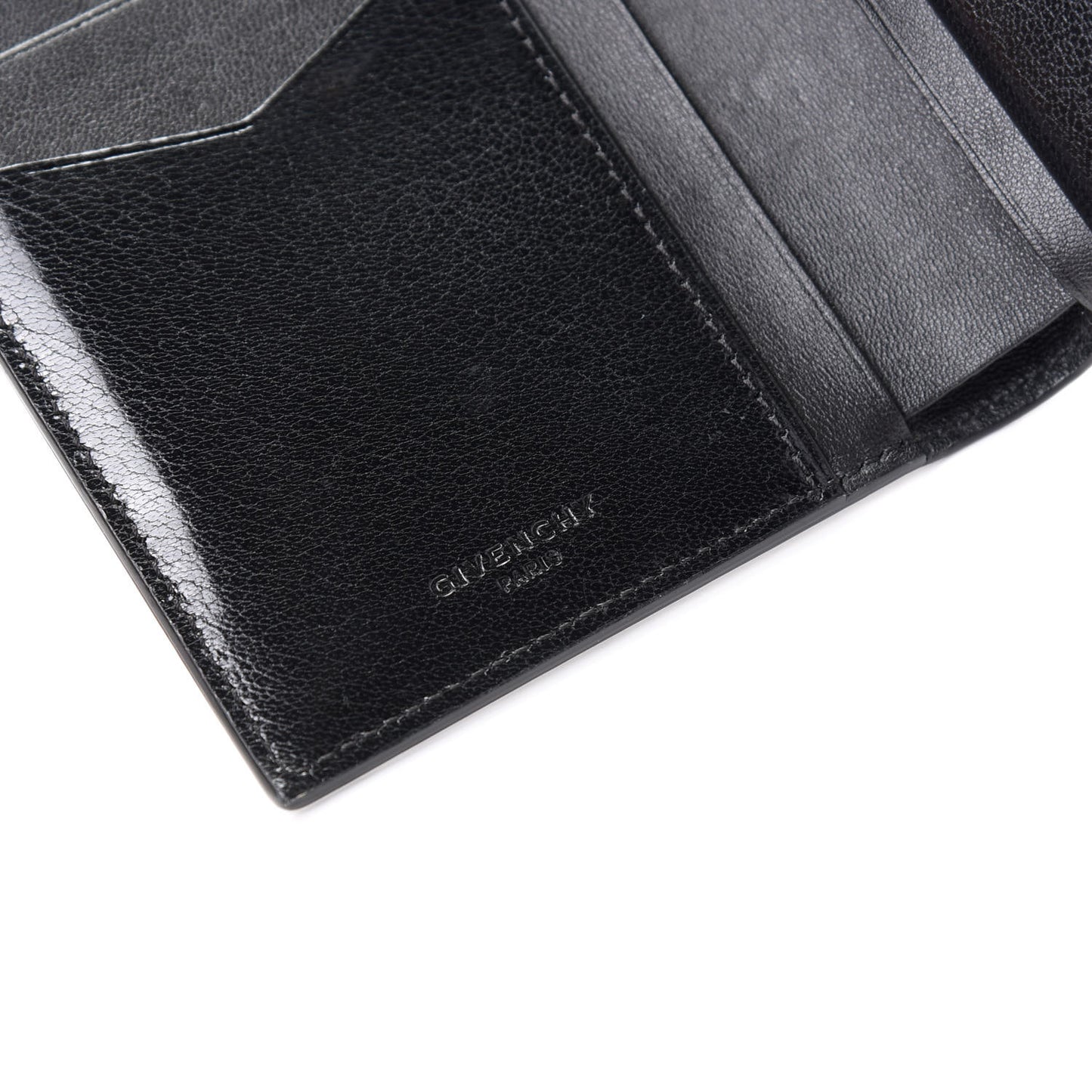 Goatskin Diamond Quilted GV3 Medium Wallet Black
