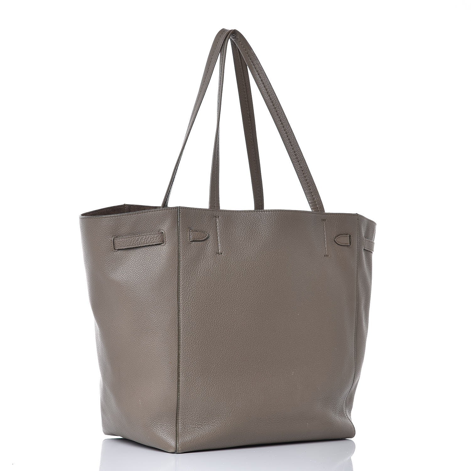 Celine Soft Grained Calfskin Small Belt Cabas Phantom Taupe 3 of 18