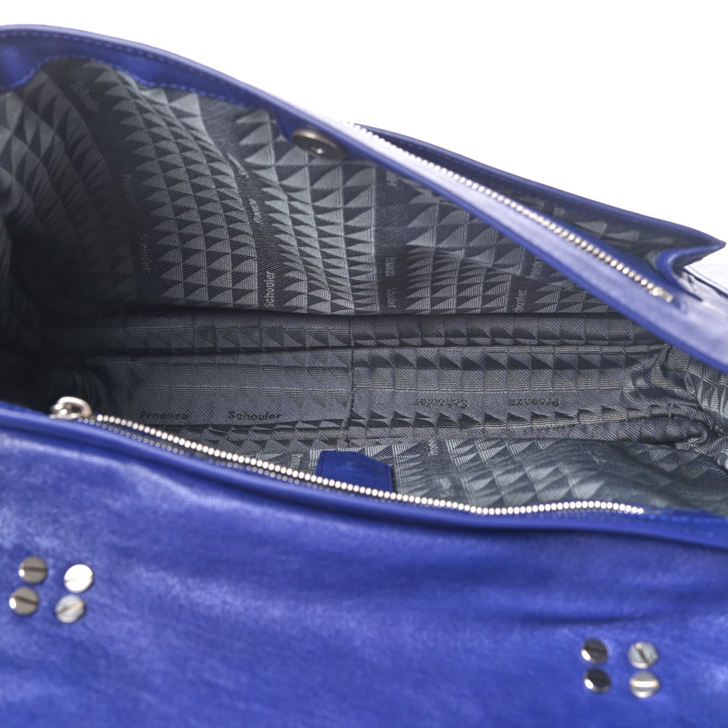 Proenza Schouler Lambskin Large PS1 Satchel Sapphire 4 of 4