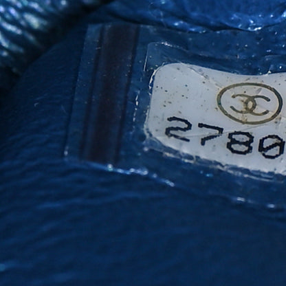 Chanel Iridescent Caviar Quilted Medium Double Flap Dark Blue 7 of 11