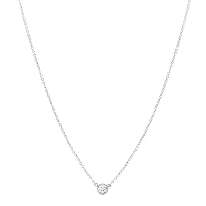 Tiffany Platinum Diamond .20ct Elsa Peretti Diamonds by the Yard Pendant Necklace 1 of 4