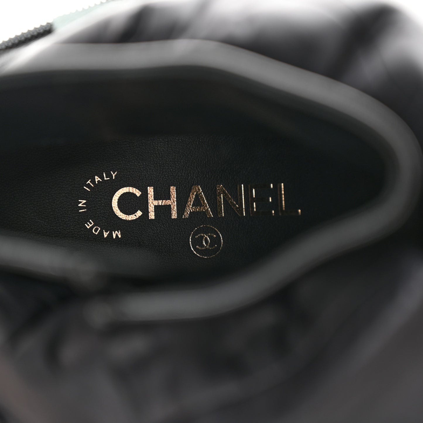 Mixed Fibers Lambskin Patent Calfskin Convertible High Boots 38 Black