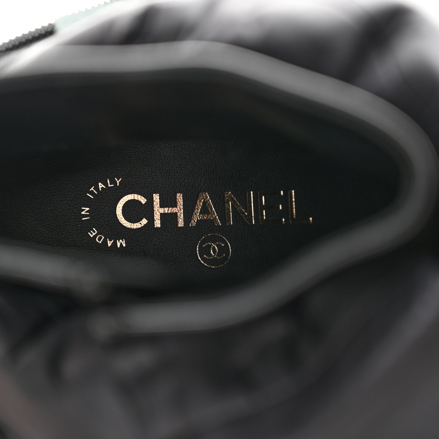 Chanel Mixed Fibers Lambskin Patent Calfskin Convertible High Boots 38 Black 7 of 10