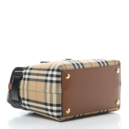 Burberry Calfskin Vintage Check Triple Stud Mini Belt Bag Archive Beige 4 of 15