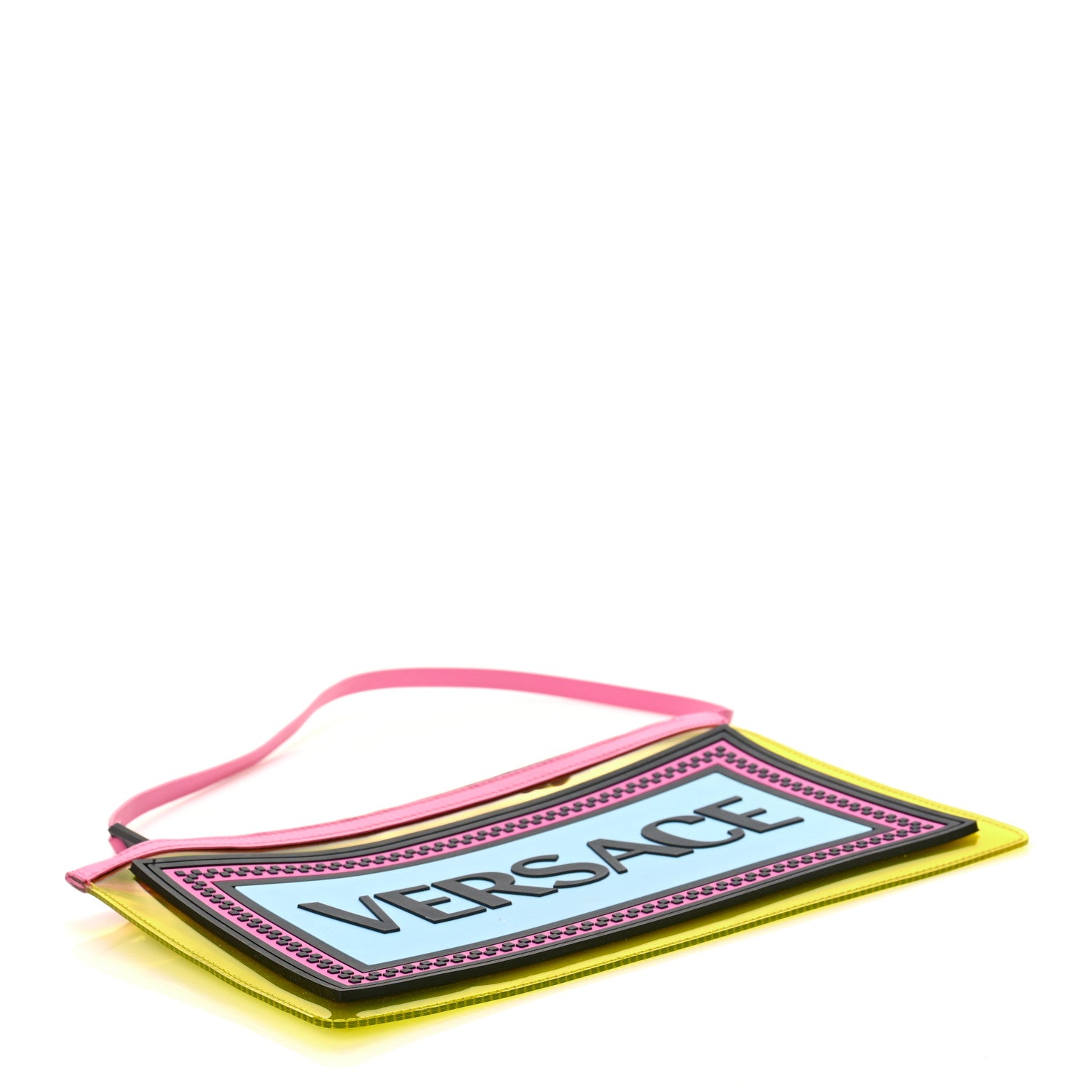 Versace Vinyl Rubber Calfskin 90s Logo Pouch Multicolor 4 of 8