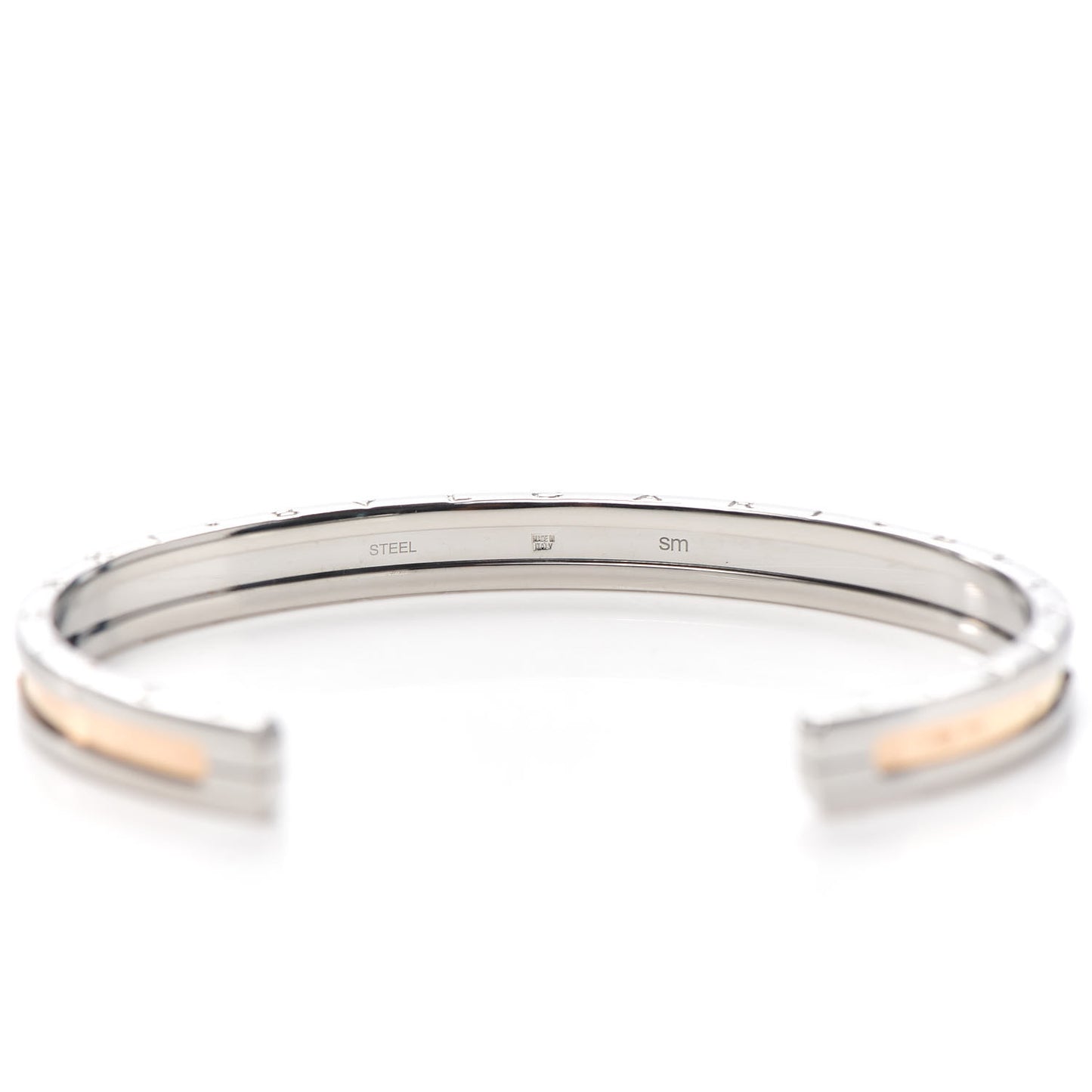 18K Rose Gold Stainless Steel B.Zero1 Cuff Bracelet SM