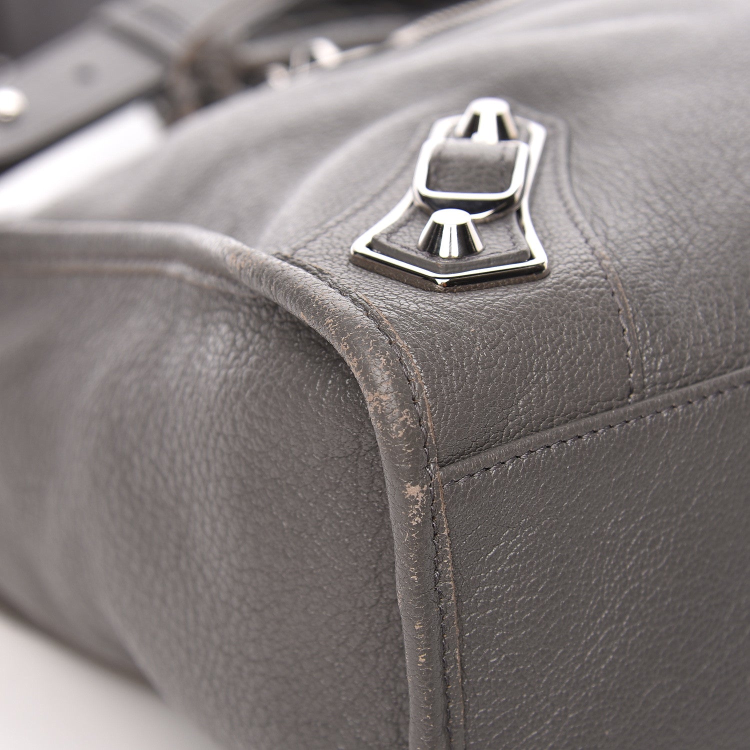 Balenciaga Chevre Silver Metallic Edge Hardware City Gris Acier 10 of 13