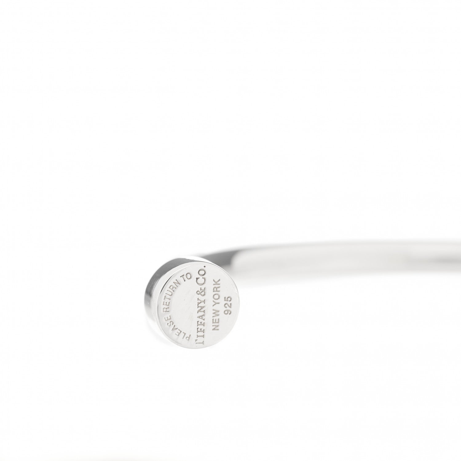Tiffany Sterling Silver Return to Tiffany Narrow Circle Edge Cuff Bracelet 4 of 4