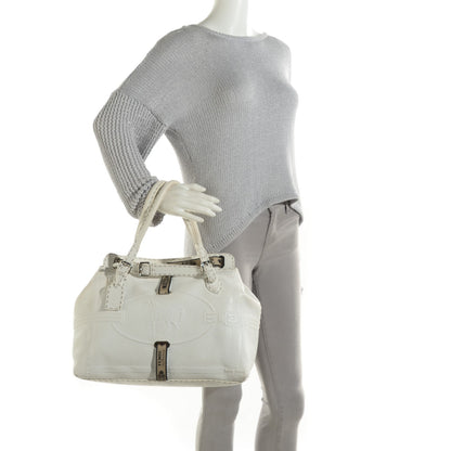 Fendi Calfskin Romano Selleria Large Villa Borghese Tote Bianco 2 of 12