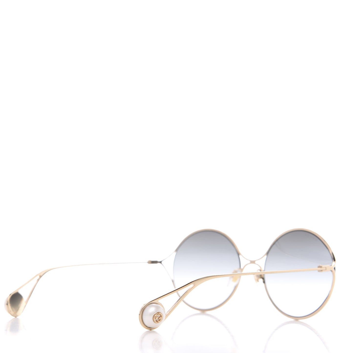 Round Pearl Tip Sunglasses GG0253S Gold