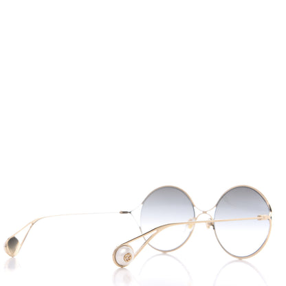 Gucci Round Pearl Tip Sunglasses GG0253S Gold 4 of 7