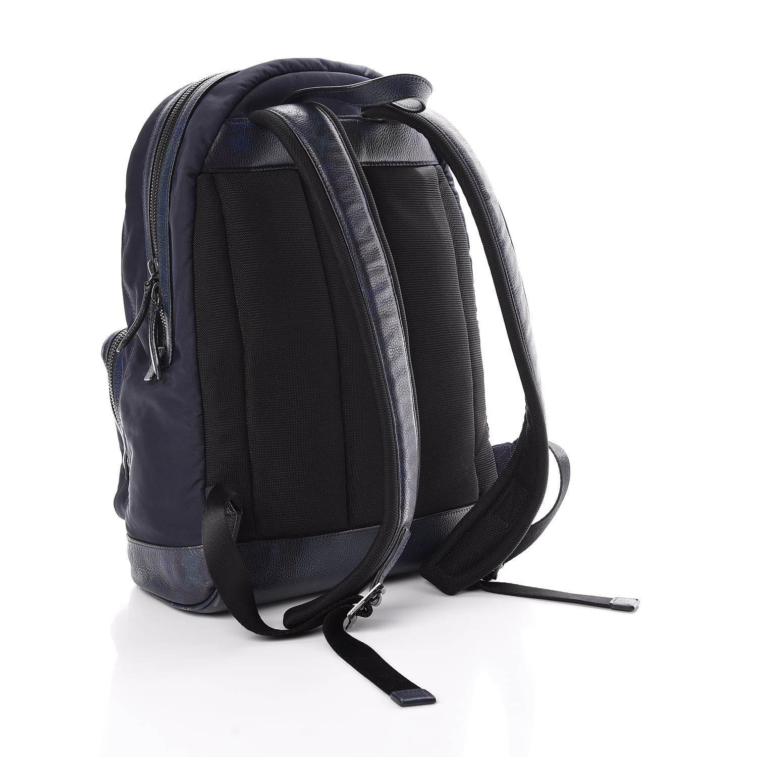 Burberry Nylon Printed Calfskin Marden Backpack Blue 3 of 8