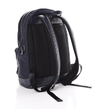 Burberry Nylon Printed Calfskin Marden Backpack Blue 3 of 8