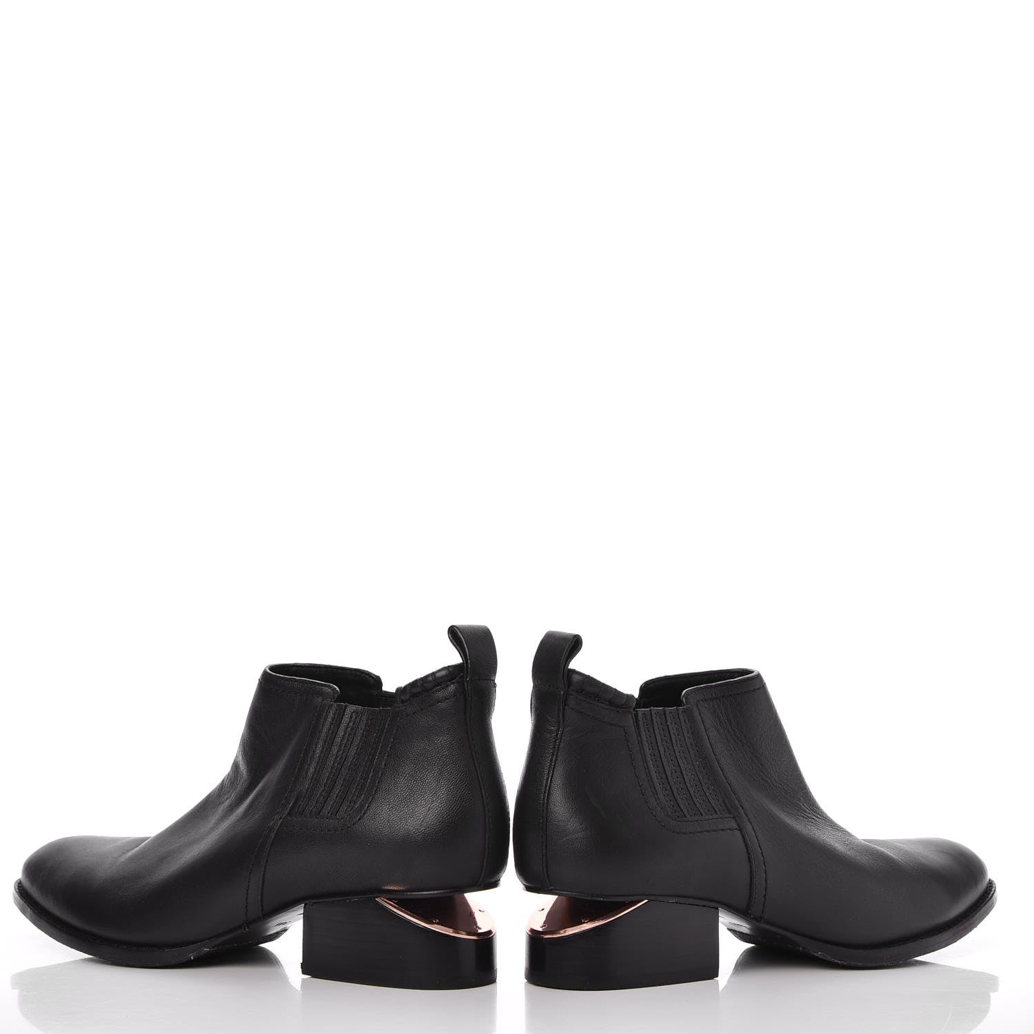 Alexander Wang Calfskin Ankle Cutout Kori Boots 38.5 Black 5 of 9