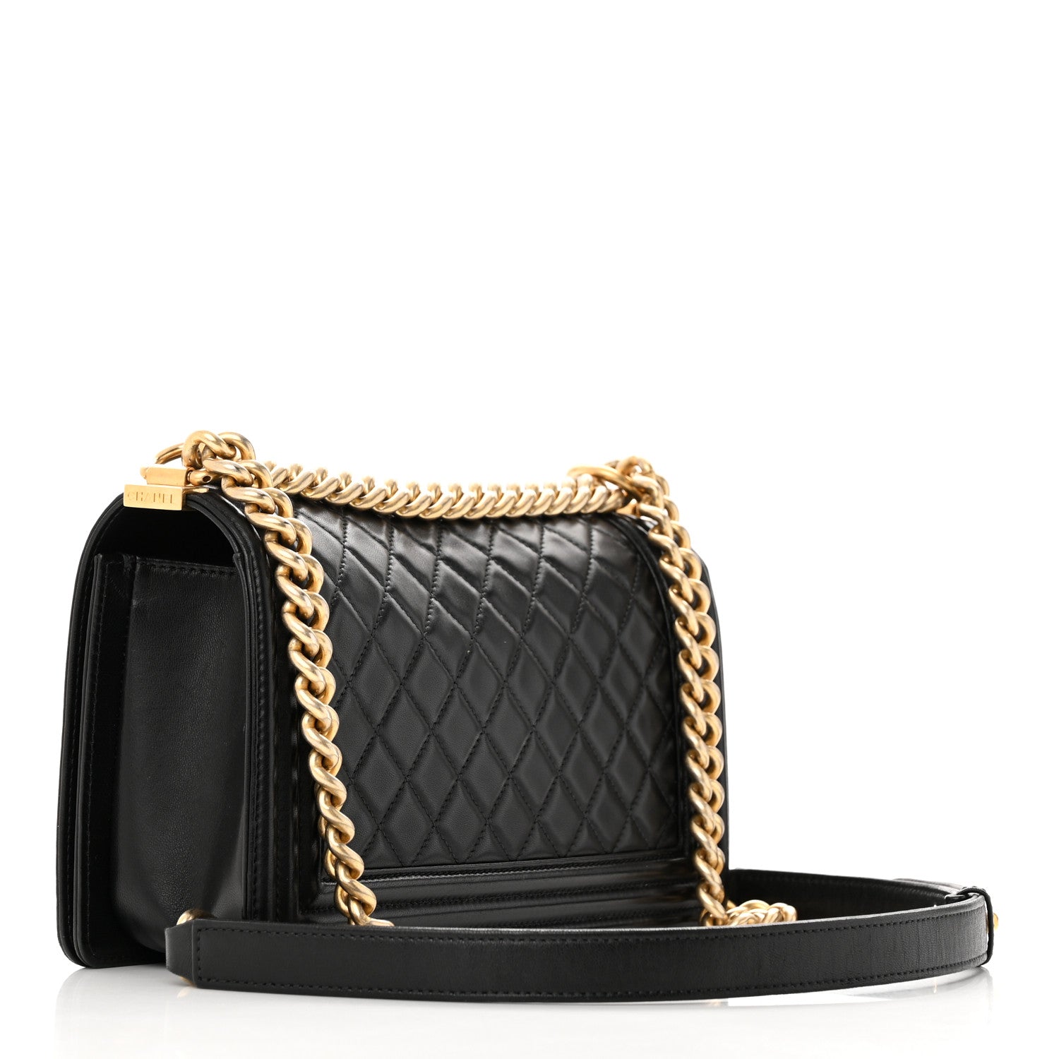 Chanel Lambskin Quilted Medium Boy Flap Black 3 of 18