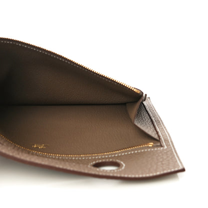 Hermes Togo Backpocket Pouch 30 Etoupe 5 of 10