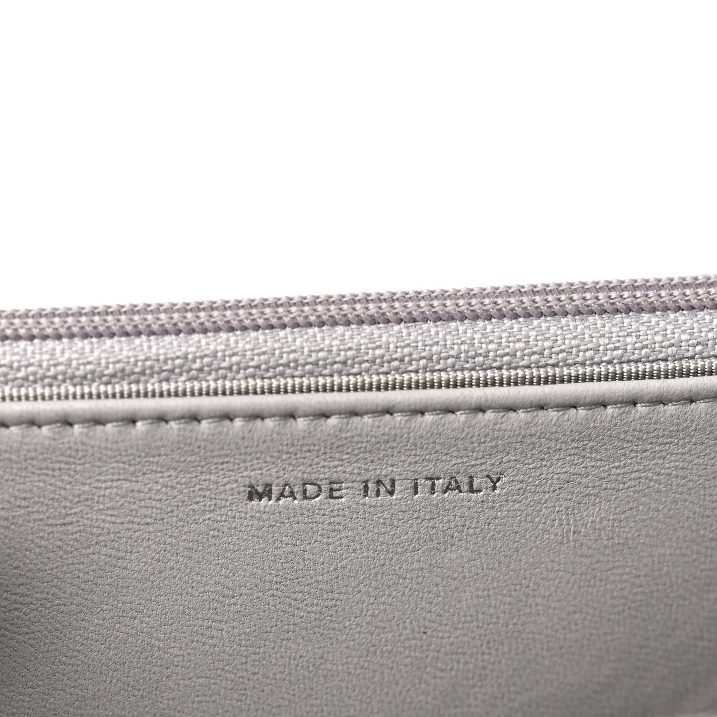 Lambskin Quilted Wallet On Chain WOC Grey